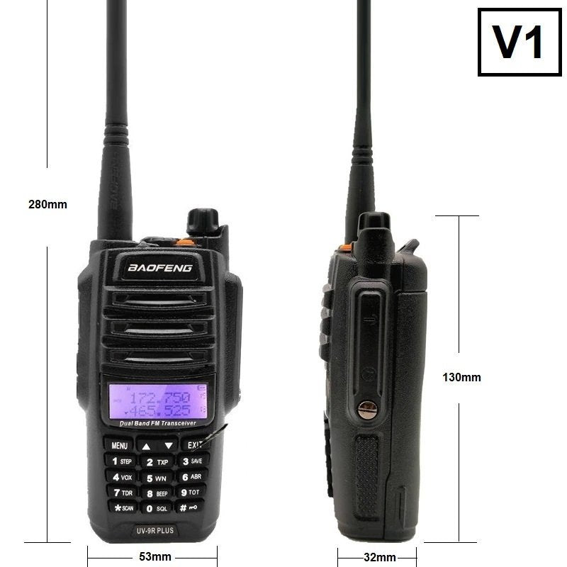 Set of 2 Baofeng UV-9R Plus UHF radios