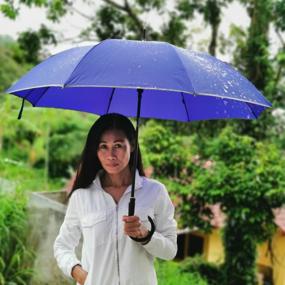 Women's safety umbrella blue